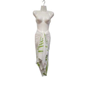Womens Sarong Cotton Wrap, Handpainted Batik Wrapskirt Beach Pareo Beachwear-NEW